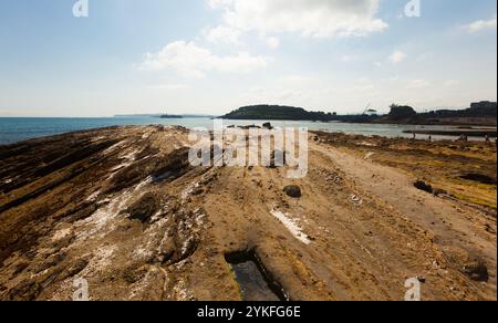 Marée basse sur la plage de Santander. Cantabrie. Espagne Banque D'Images