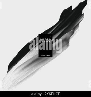 Peinture noire brish contexte aquarelle course Illustration de Vecteur