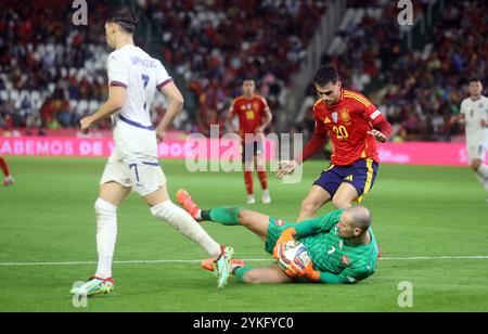 Córdoba, 10/15/2024. Match de Ligue des Nations entre l'équipe nationale espagnole et la Serbie au stade El Arcángel avec un score de 3-0 en faveur de l'Espagne. Photo : Valerio Merino. ARCHOR. Crédit : album / Archivo ABC / Valerio Merino Banque D'Images