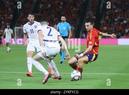 Córdoba, 10/15/2024. Match de Ligue des Nations entre l'équipe nationale espagnole et la Serbie au stade El Arcángel avec un score de 3-0 en faveur de l'Espagne. Photo : Valerio Merino. ARCHOR. Crédit : album / Archivo ABC / Valerio Merino Banque D'Images