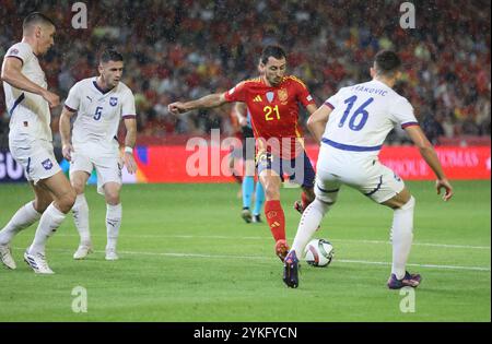 Córdoba, 10/15/2024. Match de Ligue des Nations entre l'équipe nationale espagnole et la Serbie au stade El Arcángel avec un score de 3-0 en faveur de l'Espagne. Photo : Valerio Merino. ARCHOR. Crédit : album / Archivo ABC / Valerio Merino Banque D'Images