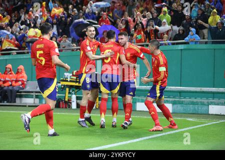 Córdoba, 10/15/2024. Match de Ligue des Nations entre l'équipe nationale espagnole et la Serbie au stade El Arcángel avec un score de 3-0 en faveur de l'Espagne. Photo : Valerio Merino. ARCHOR. Crédit : album / Archivo ABC / Valerio Merino Banque D'Images