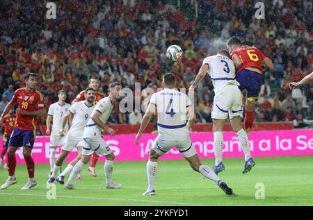 Córdoba, 10/15/2024. Match de Ligue des Nations entre l'équipe nationale espagnole et la Serbie au stade El Arcángel avec un score de 3-0 en faveur de l'Espagne. Photo : Valerio Merino. ARCHOR. Crédit : album / Archivo ABC / Valerio Merino Banque D'Images