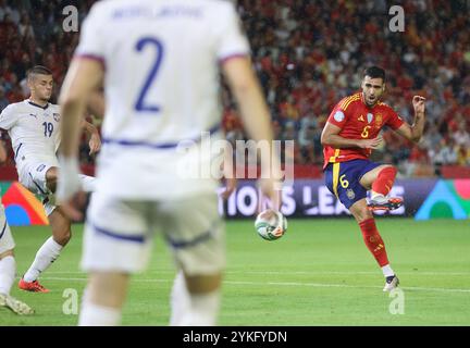 Córdoba, 10/15/2024. Match de Ligue des Nations entre l'équipe nationale espagnole et la Serbie au stade El Arcángel avec un score de 3-0 en faveur de l'Espagne. Photo : Valerio Merino. ARCHOR. Crédit : album / Archivo ABC / Valerio Merino Banque D'Images