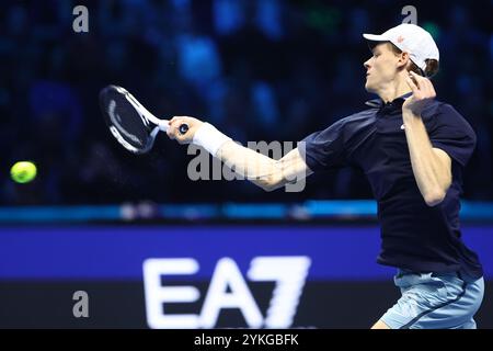 Turin, Italie. 13 novembre 2022. Torino, 17/11/2024 - ATP finales - finale Maschile - Jannik Sinner-Taylor Fritz - Nella foto : Jannik Sinner (Italie). Crédit : Marco Canoniero/Alamy Live News Banque D'Images