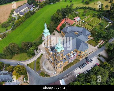 Vue sur la basilique de Vierzehnheiligen Bavière allemagne franconie Banque D'Images