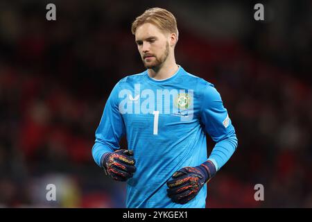 Londres, Royaume-Uni. 17 novembre 2024. Caoimhin Kelleher de la République d'Irlande lors du match de l'UEFA Nations League au stade de Wembley, Londres. Le crédit photo devrait se lire : Paul Terry/Sportimage crédit : Sportimage Ltd/Alamy Live News Banque D'Images