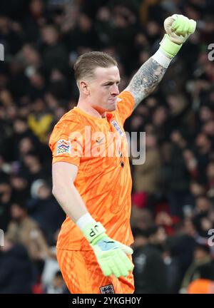 Londres, Royaume-Uni. 17 novembre 2024. Jordan Pickford (Everton) de l'Angleterre en action lors du match du Groupe 2 de l'UEFA Nations League entre l'Angleterre et la République d'Irlande au stade de Wembley, Londres, le 17 novembre 2024 crédit : action Foto Sport/Alamy Live News Banque D'Images