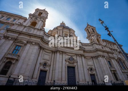 Rome, Italie - 29 mai 2024 : Sant'Agnese in Agone est une église baroque du XVIIe siècle à Rome, en Italie. Banque D'Images