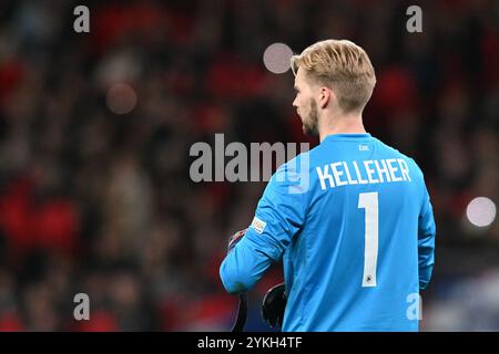 Le gardien de but Caoimhin Kelleher (1re République d'Irlande) lors du match UEFA Nations League 2024/5, League B, Group B2 entre l'Angleterre et la République d'Irlande au stade de Wembley, Londres, dimanche 17 novembre 2024. (Photo : Kevin Hodgson | mi News) crédit : MI News & Sport /Alamy Live News Banque D'Images