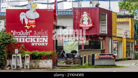 Restaurant de cuisine thaïlandaise Chicken Story à Huai Khwang Bangkok Thaïlande Banque D'Images