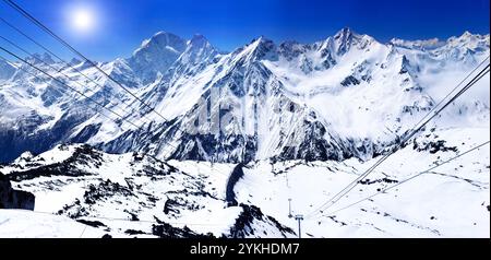 Belle vue de la montagne dans la région de l'Elbrous.L'Europe Banque D'Images