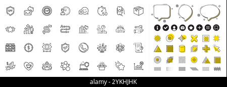 Ensemble d'icônes de ligne de protection SPF, de datation et d'emballage pour l'application Web. Vecteur d'icône de pictogramme Illustration de Vecteur