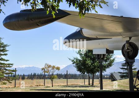 Musée national du transport et du jouet à Wanaka, Otago, Île du Sud, Nouvelle-Zélande. English Electric Canberra MK20 A84-207 avion à réaction Banque D'Images