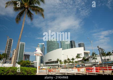 Bayside Marina Downtown Miami Floride. Banque D'Images