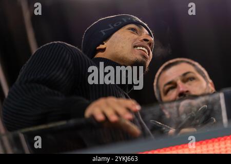 Almere, pays-Bas. 18 novembre 2024. ALMERE, PAYS-BAS - 18 NOVEMBRE : Jude Bellingham est vu dans les tribunes lors du match amical international entre les pays-Bas U21 et l'Angleterre U21 au Yanmar Stadion le 18 novembre 2024 à Almere, pays-Bas. (Photo de Joris Verwijst/Orange Pictures) crédit : Orange pics BV/Alamy Live News Banque D'Images