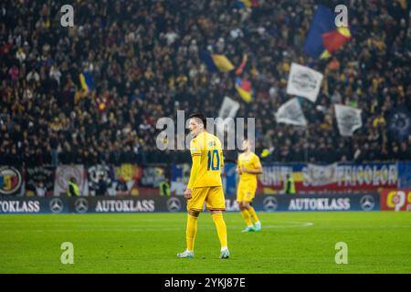 Bucarest, Roumanie. 18 novembre 2024. Ianis Hagi de Roumanie lors du match de football de la Ligue des Nations de l'UEFA, Ligue C, Groupe C2 entre la Roumanie et Chypre le 18 novembre 2024 à l'Arena Nationala de Bucarest, Roumanie - photo Mihnea Tatu/Lightspeed images/DPPI crédit : DPPI Media/Alamy Live News Banque D'Images