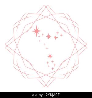 Horoscope de constellation. Constellation d'étoiles astronomiques de poissons. Constellation illustration vectorielle minimaliste Illustration de Vecteur