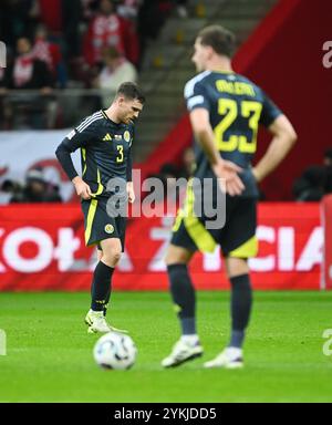 Lors du match du Groupe A1 de l'UEFA Nations League au stade PGE Narodowy de Varsovie. Date de la photo : lundi 18 novembre 2024. Banque D'Images