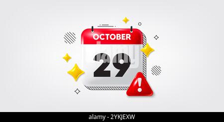 icône 29e jour du mois. Date du calendrier de l'événement. Icône date calendrier du 3 octobre. Vecteur Illustration de Vecteur