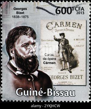 Affiche de l'opéra Carmen de Georges Bizet sur timbre-poste Banque D'Images