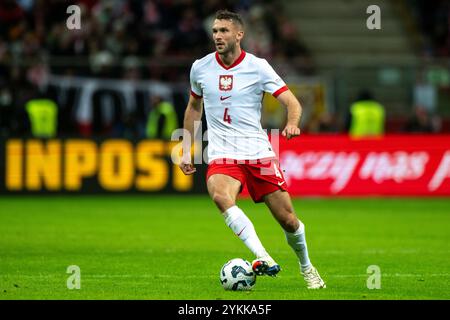 Varsovie, Pologne. 18 novembre 2024. Sebastian Walukiewicz de Pologne lors du match de la Ligue des Nations de l'UEFA, Ligue A, Groupe A1 entre la Pologne et l'Écosse au stade national PGE de Varsovie, Pologne, le 18 novembre 2024 (photo par Andrew Surma/ Credit : Sipa USA/Alamy Live News Banque D'Images