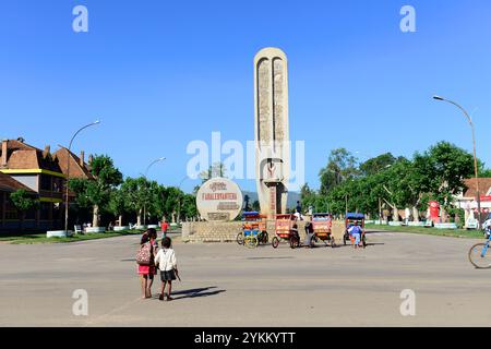 Monument Fahaleovantena à Antsirabe, Madagascar. Banque D'Images