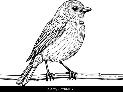 Un dessin au trait détaillé d'un grand cuirassé, probablement un navire de l'époque de la seconde Guerre mondiale. Illustration de Vecteur