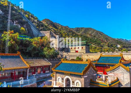 North Gate Zhenwu Temple Grande Muraille Ouest Juyongguan Juyong Pass Pékin Chine. Juyongguan est la porte nord de Pékin et la secte la plus proche du mur Banque D'Images
