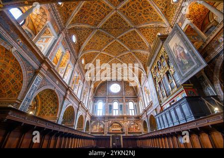 Milan, Italie. Intérieur de l'église de San Maurizio au monastère Maggiore et le Salone delle Monache ou la salle des religieuses Banque D'Images