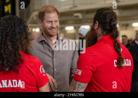 Document photo fourni par Invictus Games du duc de Sussex qui lance un programme scolaire à Vancouver, Canada, avant les Jeux Invictus qui auront lieu à Vancouver et à Whistler en février. Date de la photo : lundi 18 novembre 2024. Banque D'Images