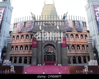 Los Angeles, États-Unis. 18 novembre 2024. Ambiance à la première de GLADIATOR II Los Angeles au TCL Chinese Theatre à Hollywood, CA lundi, ? 18 novembre 2024. (Photo de Sthanlee B. Mirador/Sipa USA) crédit : Sipa USA/Alamy Live News Banque D'Images