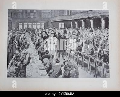 Jubilé de diamant de la reine Victoria. Juin 1897 le prince et la princesse de Galles au banquet pour les enfants pauvres à la Maison du peuple Banque D'Images