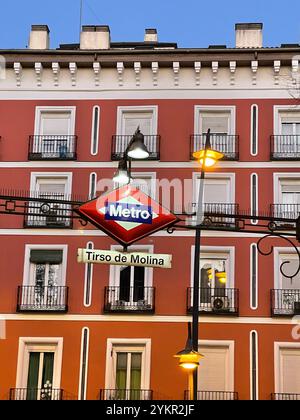 Station de métro Tirso de Molina. Madrid, Espagne. Banque D'Images