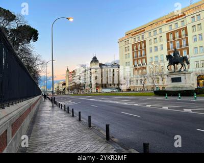 La rue Alcala. Madrid, Espagne. Banque D'Images