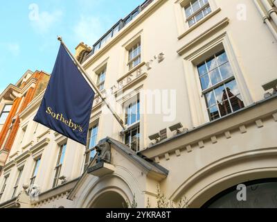 Maison de vente aux enchères Sotheby's, Bond Street, Londres, Royaume-Uni Banque D'Images
