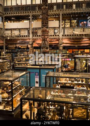 The Collection, Pitt Rivers Museum, contenant les collections archéologiques et anthropologiques de l'Université d'Oxford, Oxford, Angleterre, Royaume-Uni, GB. Banque D'Images