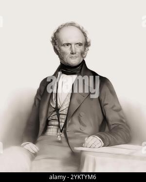 Sir Charles Lyell, 1er baronnet, 1797 – 1875, géologue écossais Banque D'Images