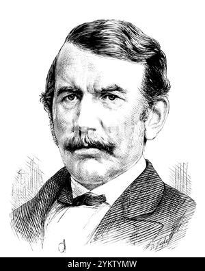 David Livingstone, 1813 - 1873, un missionnaire et explorateur écossais en Afrique Banque D'Images