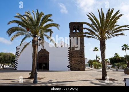 L'église à La Oliva, Fuerteventura, Îles Canaries Banque D'Images