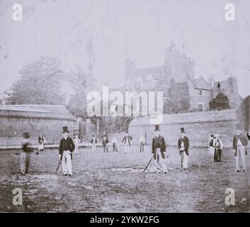 Un match de cricket à Eton College, 1862 Banque D'Images