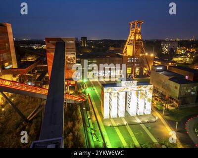 Installation artistique temporaire Global Gate sur le site du patrimoine mondial de l'UNESCO Zeche Zollverein, interprétation du Tor Tor de Brandebourg faite de 37 freigh Banque D'Images