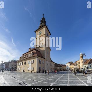 Une photo de l'ancien hôtel de ville de Brasov Banque D'Images