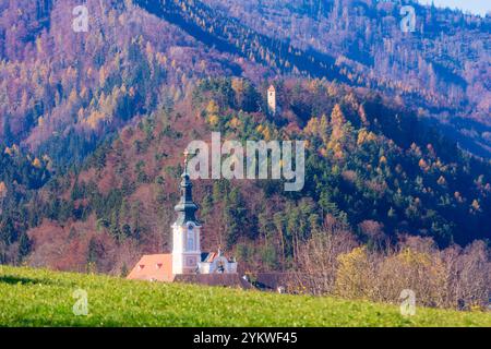 Gratwein-Straßengel : abbaye de rein dans la région de Graz, Steiermark, Styrie, Autriche Banque D'Images