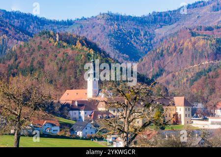 Gratwein-Straßengel : abbaye de rein dans la région de Graz, Steiermark, Styrie, Autriche Banque D'Images