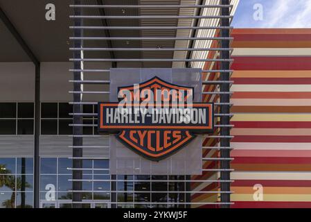 Une photo du logo Harley-Davidson Banque D'Images