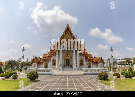 Une photo du temple Wat Benchamabophit Dusitwanaram Banque D'Images