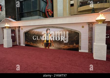 18 novembre 2024, Hollywood, Californie, États-Unis : atmospher à la première de Los Angeles de ''Gladiator II' (crédit image : © Billy Bennight/ZUMA Press Wire) USAGE ÉDITORIAL SEULEMENT! Non destiné à UN USAGE commercial ! Banque D'Images