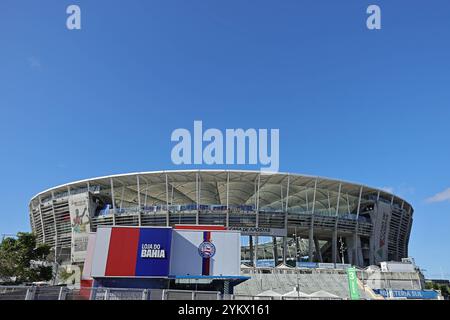 Salvador, Brésil. 19 novembre 2024. Vue générale du stade Arena fonte Nova avant le match entre le Brésil et l'Uruguay pour la 12e manche des qualifications FIFA 2026, au stade Arena fonte Nova, à Salvador, Brésil, le 19 novembre 2024. Photo : Heuler Andrey/DiaEsportivo/Alamy Live News crédit : DiaEsportivo/Alamy Live News Banque D'Images