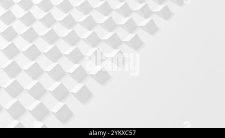 Arrière-plan des triangles d'illustration 3d blancs abstraits Banque D'Images